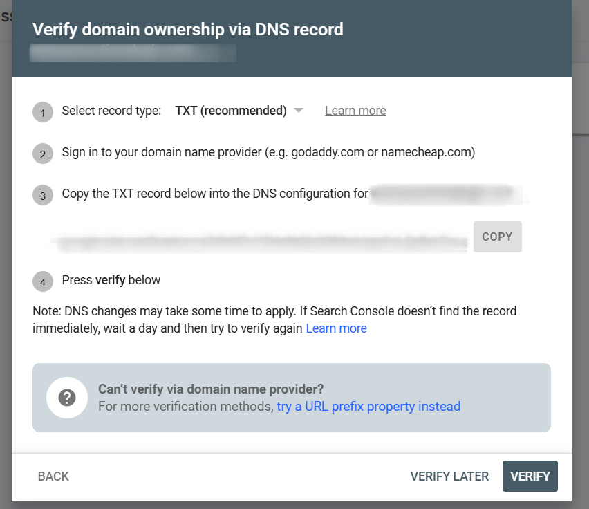 Verify Your Website Ownership